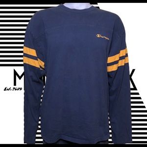 Vintage Blue & Gold Champion Long sleeve Tee